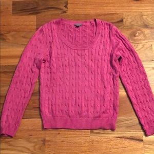Ann Taylor pink crewneck sweater 75% silk